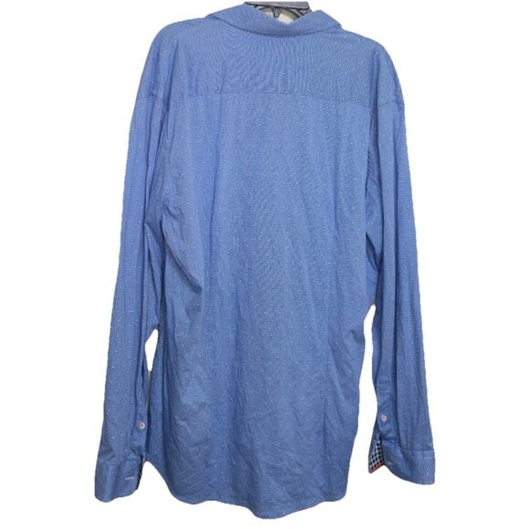 Buttercloth Button Up Shirt Cotton Stretch Icy Blue Mens 2XL Regular Fit - Picture 2 of 4